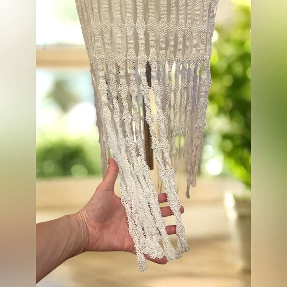 NWT Monique Lhuillier Embroidered Fringe Midi Cocktail Dress - Picture 9 of 16